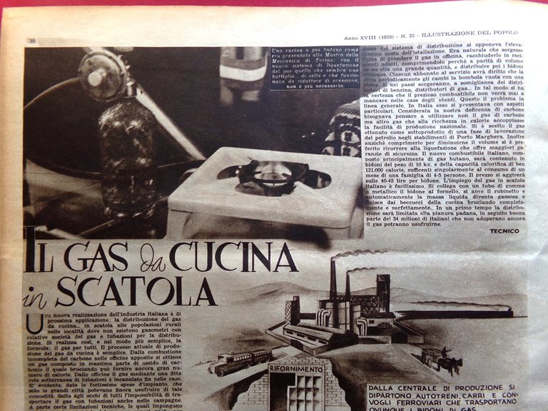 Illustrazione del Popolo 14 Agosto 1938 Manovre Abruzzo Gas Cucina … | Immagine Gallery 2