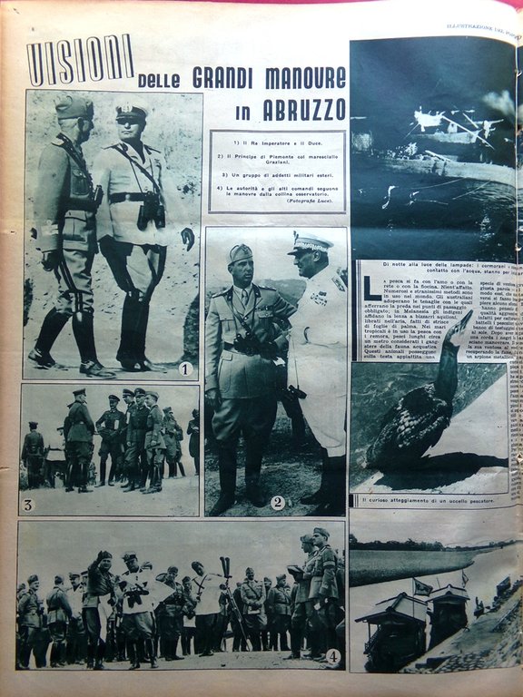 Illustrazione del Popolo 14 Agosto 1938 Manovre Abruzzo Gas Cucina … | Immagine Gallery 4