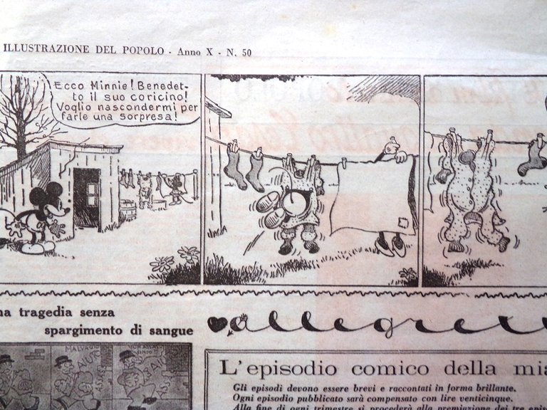 Illustrazione del Popolo 14 Dicembre 1930 Topolino Disney Shearer Carnera …