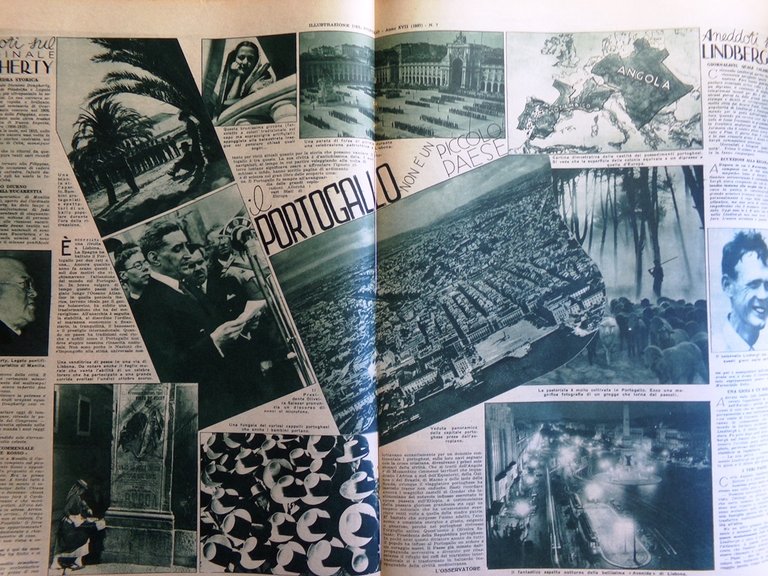Illustrazione del Popolo 14 Febbraio 1937 Mantovani Portogallo Lindbergh Harvey