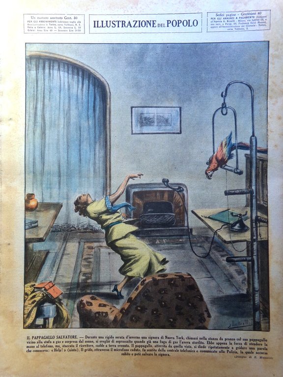 Illustrazione del Popolo 14 Febbraio 1937 Mantovani Portogallo Lindbergh Harvey