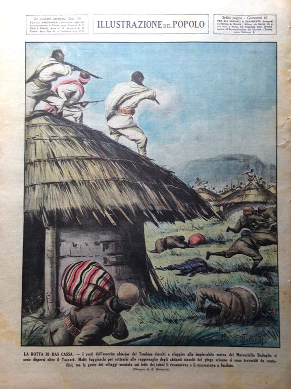 Illustrazione del Popolo 14 Marzo 1936 Tembien Okada Hirohito Ospedale …