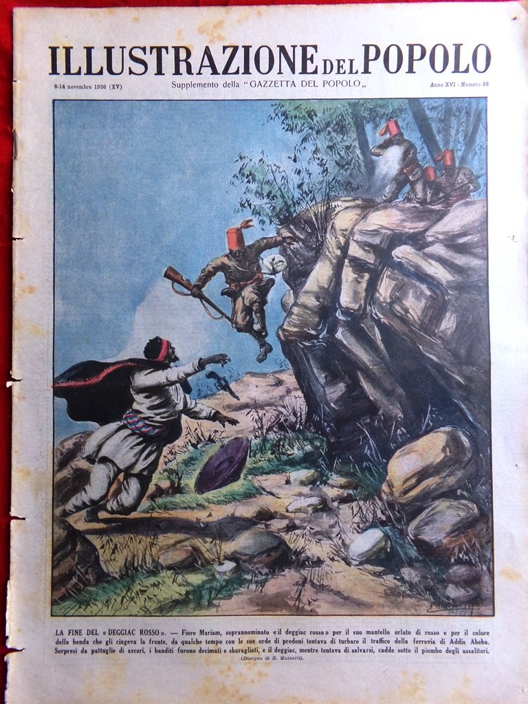 Illustrazione del Popolo 14 Novembre 1936 Roosevelt Landon Politica Duce …