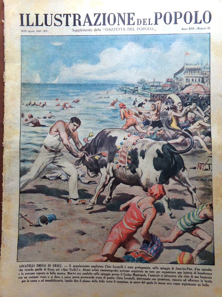 Illustrazione del Popolo 15 Agosto 1937 Locatelli Pu Yi Pechino …