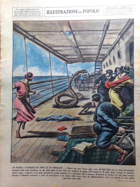 Illustrazione del Popolo 15 Agosto 1937 Locatelli Pu Yi Pechino …