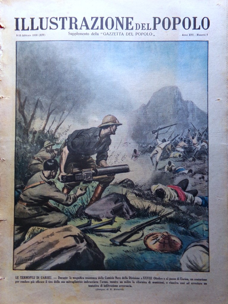 Illustrazione del Popolo 15 Febbraio 1936 Uarieu Neghelli Padre Giuliani …