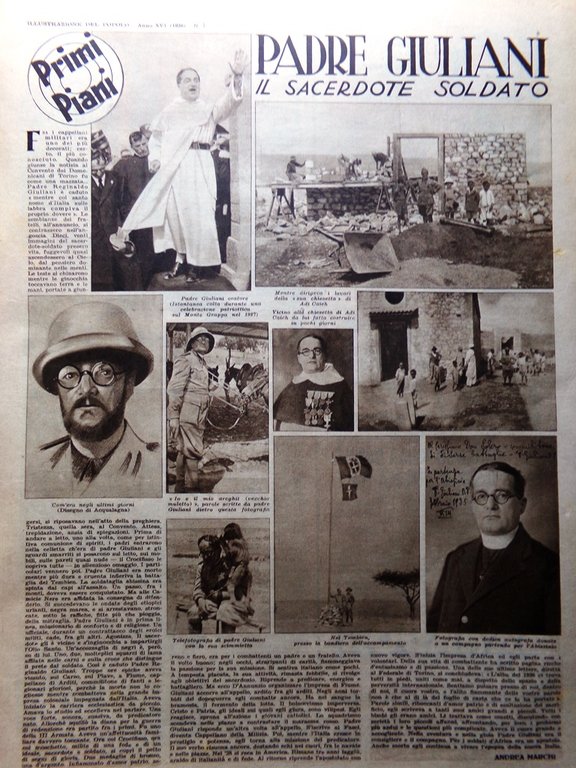 Illustrazione del Popolo 15 Febbraio 1936 Uarieu Neghelli Padre Giuliani …