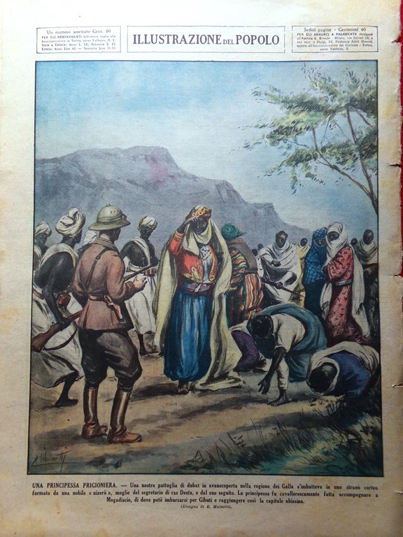 Illustrazione del Popolo 15 Febbraio 1936 Uarieu Neghelli Padre Giuliani …