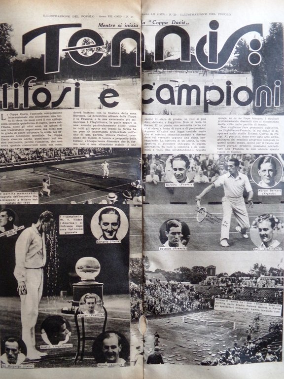 Illustrazione del Popolo 15 Maggio 1932 Dagover Tennis Biennale Vienna …