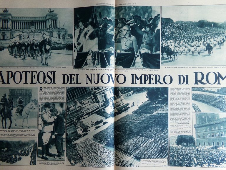 Illustrazione del Popolo 16 Maggio 1937 Fondazione Impero di Roma …