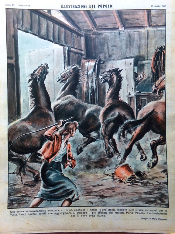 Illustrazione del Popolo 17 Aprile 1949 Sogni Primavera Tito Nozze …