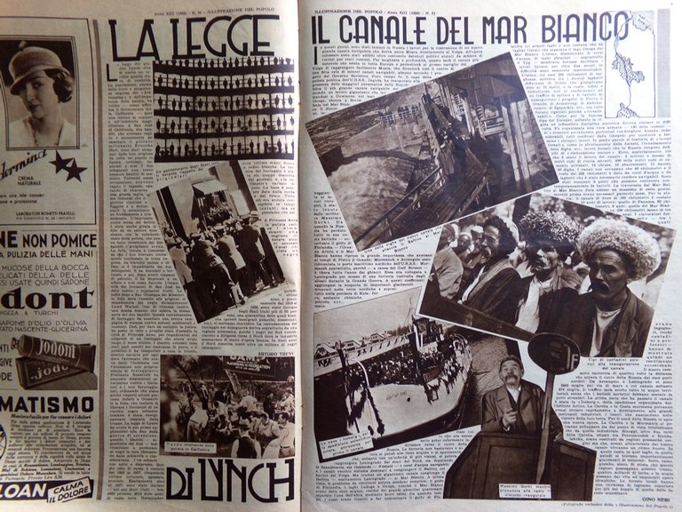 Illustrazione del Popolo 17 Dicembre 1933 Cellini Carnera Canale del …