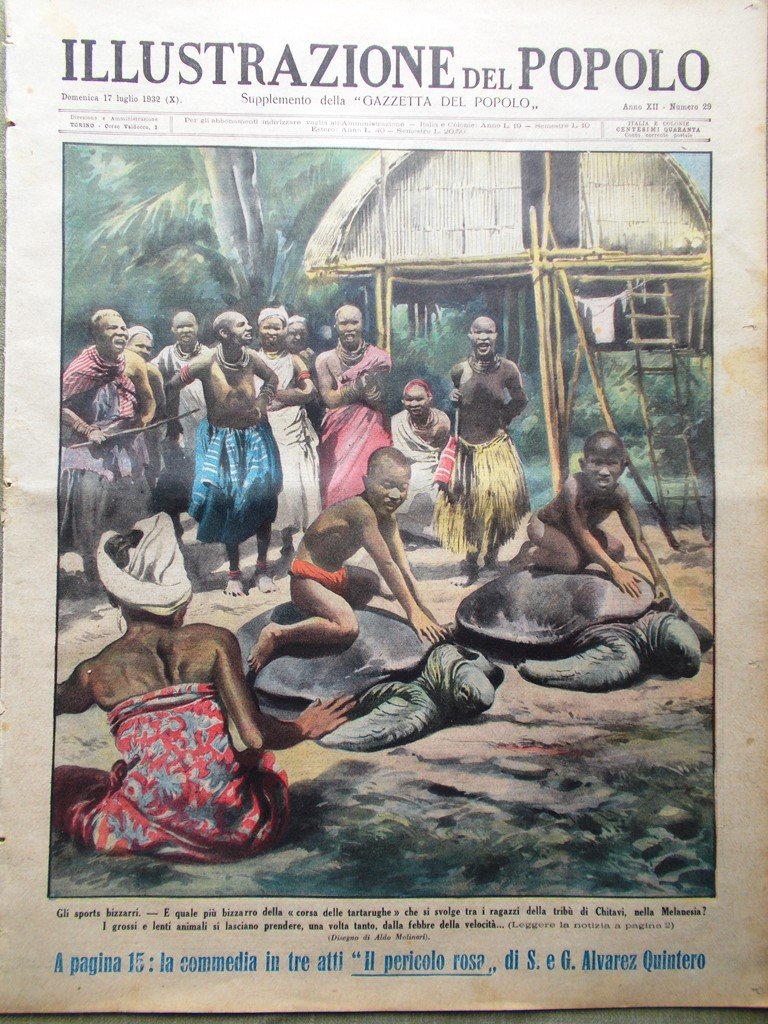 Illustrazione del Popolo 17 Luglio 1932 Torre Eiffel Steppa Diamanti …