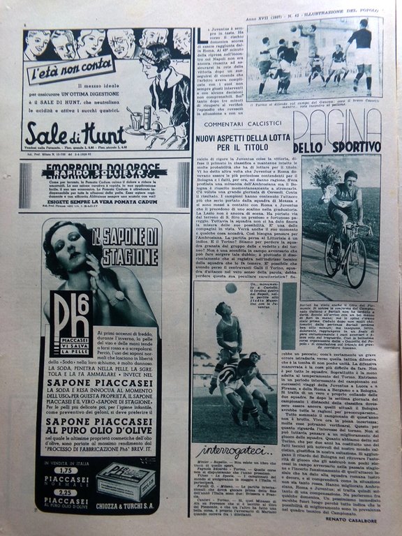 Illustrazione del Popolo 17 Ottobre 1937 Morte Angelo Musco Radiestesia …