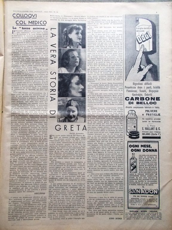 Illustrazione del Popolo 18 Dicembre 1932 Garbo Piste Banditi Cinesi …