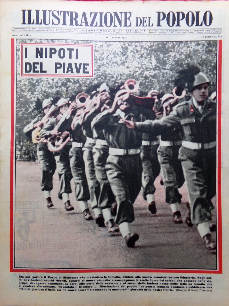 Illustrazione del Popolo 18 Dicembre 1949 Storia d'Italia Dunham Toscanini …