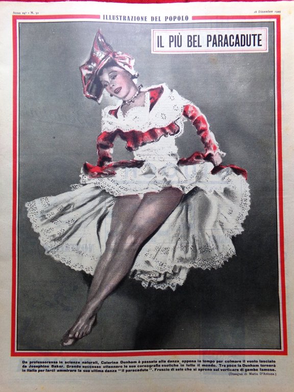 Illustrazione del Popolo 18 Dicembre 1949 Storia d'Italia Dunham Toscanini …