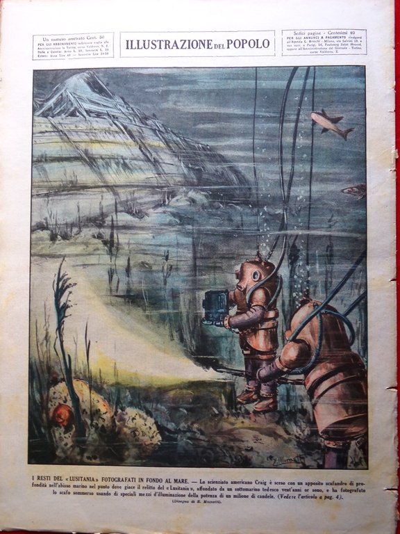 Illustrazione del Popolo 18 Luglio 1936 Lusitania Piccard Kazakistan Palestina