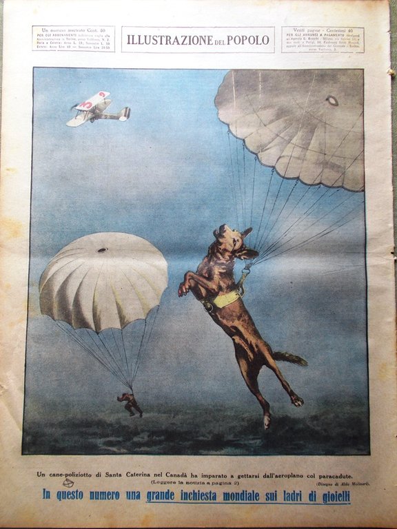 Illustrazione del Popolo 18 Settembre 1932 Ladri Gioielli Amore in …