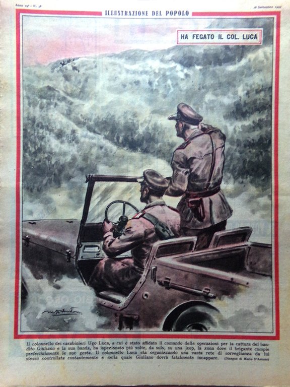 Illustrazione del Popolo 18 Settembre 1949 Bisnonni Giuliano Luca Garbo …