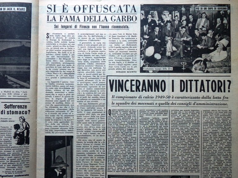 Illustrazione del Popolo 18 Settembre 1949 Bisnonni Giuliano Luca Garbo …