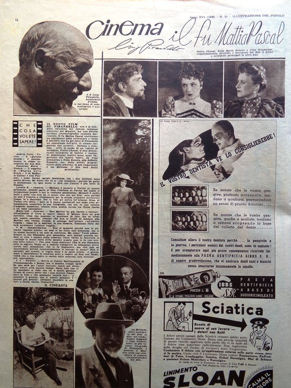 Illustrazione del Popolo 19 Dicembre 1936 Pirandello Edoardo VIII Simpson …