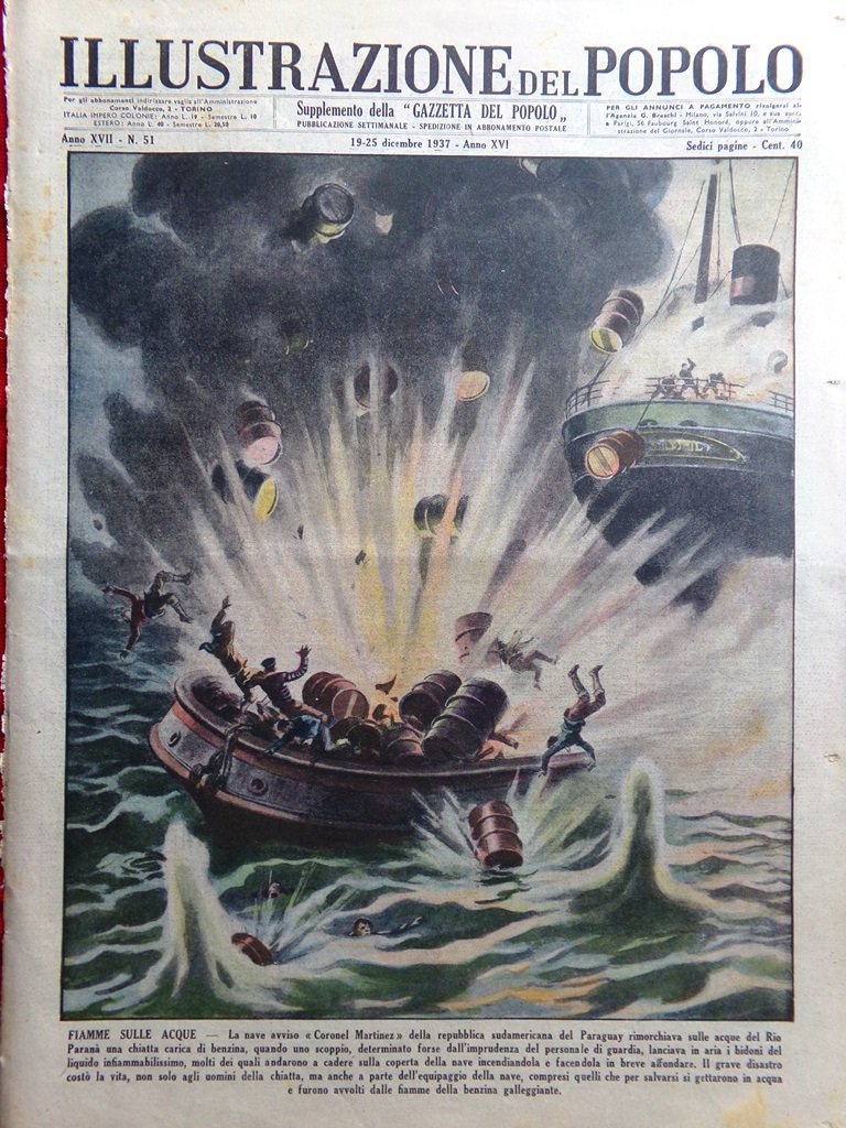 Illustrazione del Popolo 19 Dicembre 1937 Nanchino Duce Lega Bassifondi …