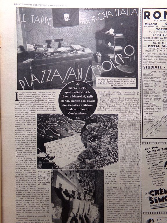 Illustrazione del Popolo 19 Marzo 1933 Fasci Greta Garbo Macedonia …