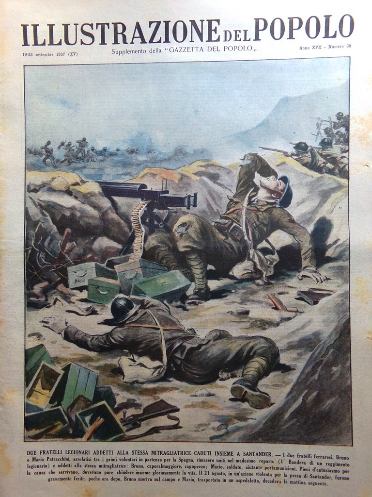 Illustrazione del Popolo 19 Settembre 1937 Hsinking Rovereto Patracchini Nazismo