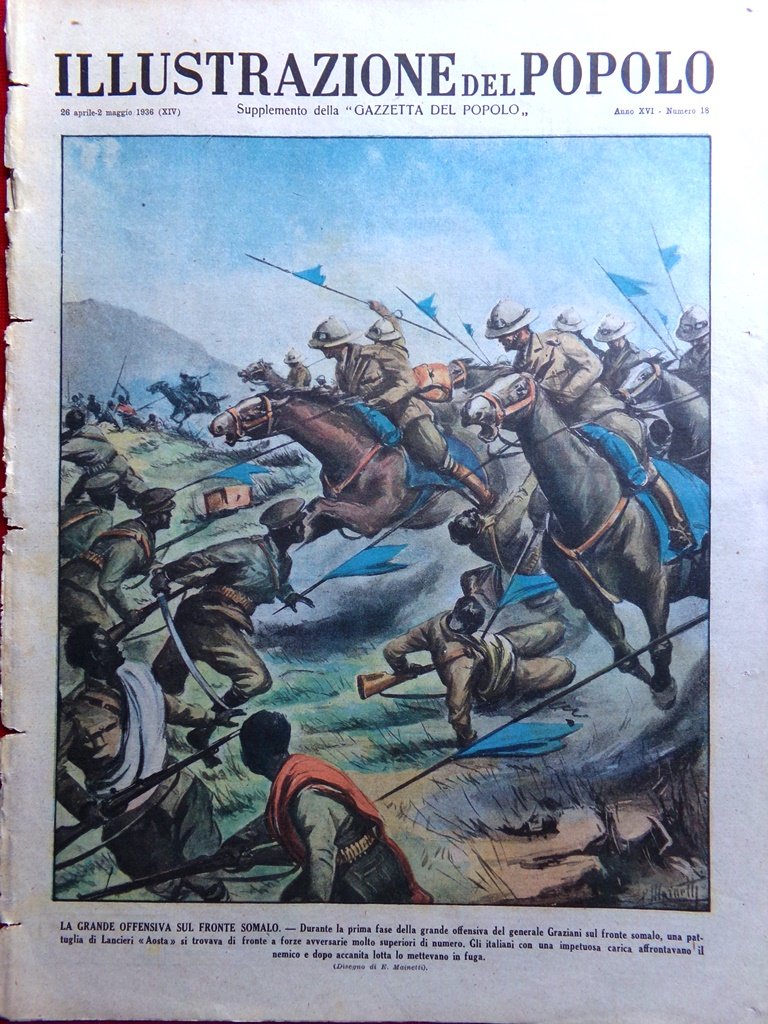 Illustrazione del Popolo 2 Maggio 1936 Monaci Tana Addis Abeba …