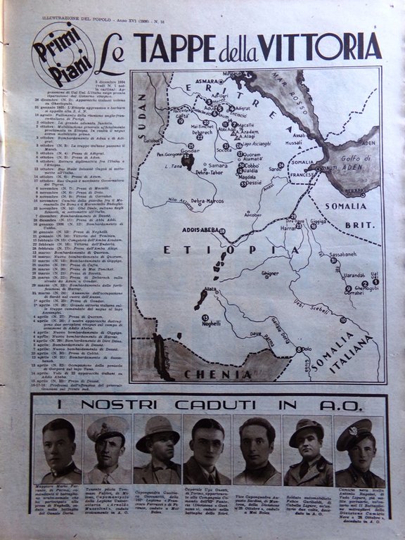 Illustrazione del Popolo 2 Maggio 1936 Monaci Tana Addis Abeba …