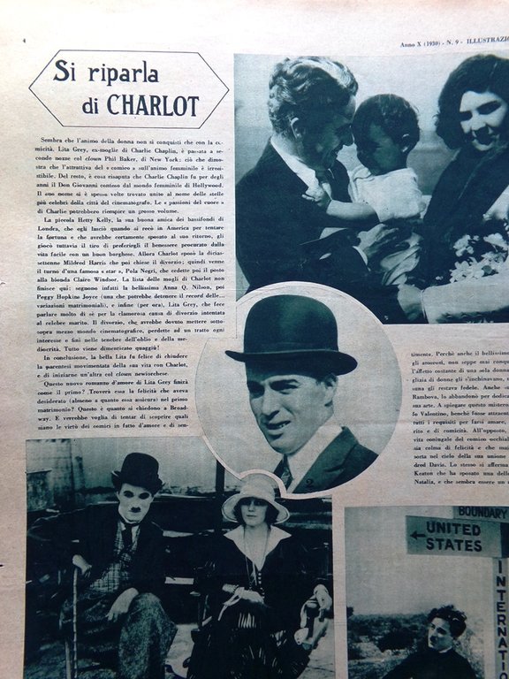 Illustrazione del Popolo 2 Marzo 1930 Gutenberg Stampa Charlot Kutepov …