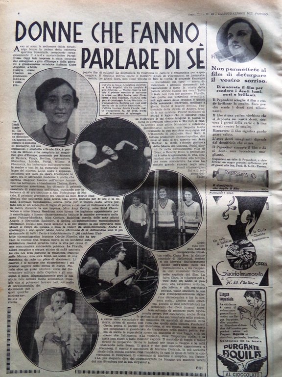 Illustrazione del Popolo 2 Ottobre 1932 Maledizione Faraoni Macao Dive …