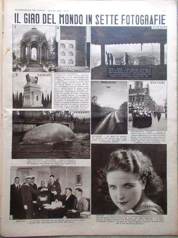 Illustrazione del Popolo 20 Novembre 1932 Roosevelt Hoggar Marcia Fame …