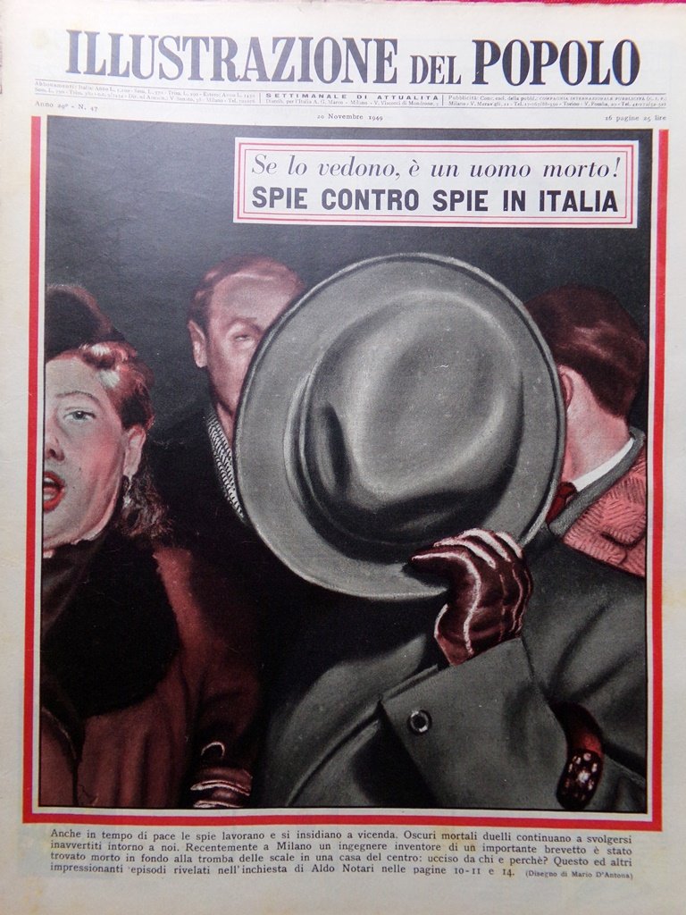 Illustrazione del Popolo 20 Novembre 1949 Crawford Germania Processo Murri …