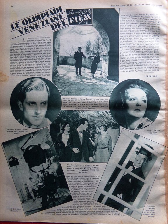 Illustrazione del Popolo 21 Agosto 1932 Eclissi Manica Caffè Asama …