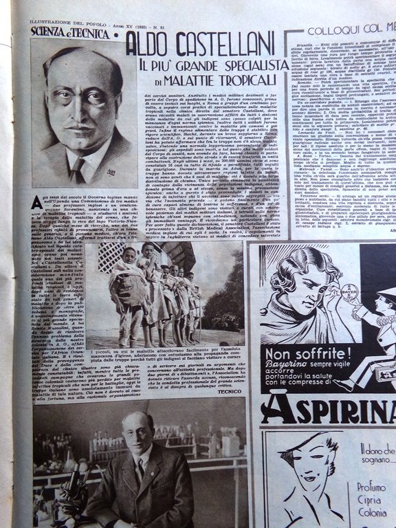 Illustrazione del Popolo 21 Dicembre 1935 Coughlin Gandhi Petrolio Torino …