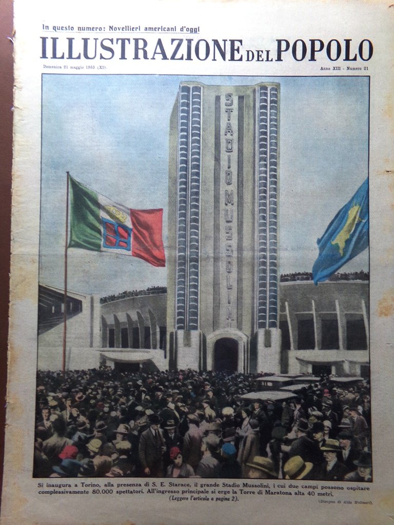 Illustrazione del Popolo 21 Maggio 1933 Varzi Nuvolari Mussolini Palazzo …