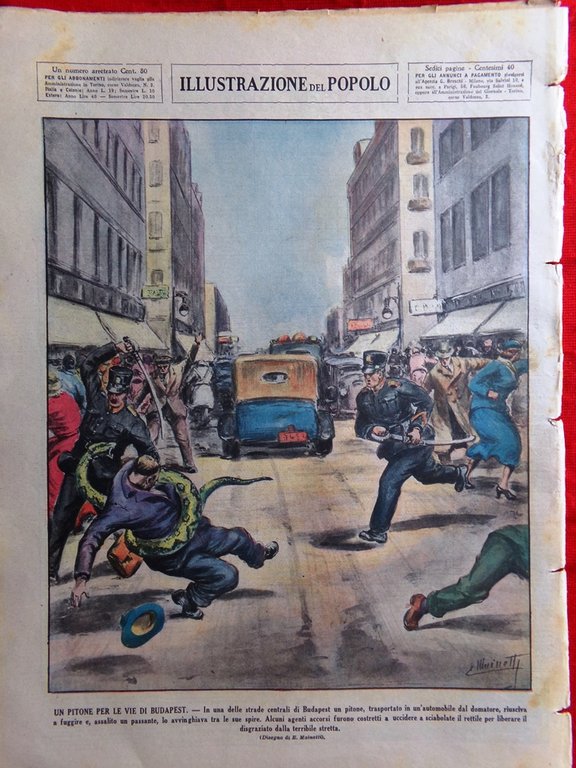 Illustrazione del Popolo 21 Novembre 1936 Padre Borello Beck Ungheria …