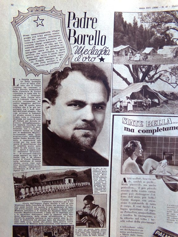 Illustrazione del Popolo 21 Novembre 1936 Padre Borello Beck Ungheria …