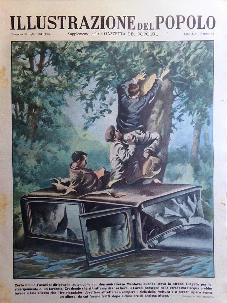 Illustrazione del Popolo 22 Luglio 1934 Duce Lavoratore Varsavia Baci …