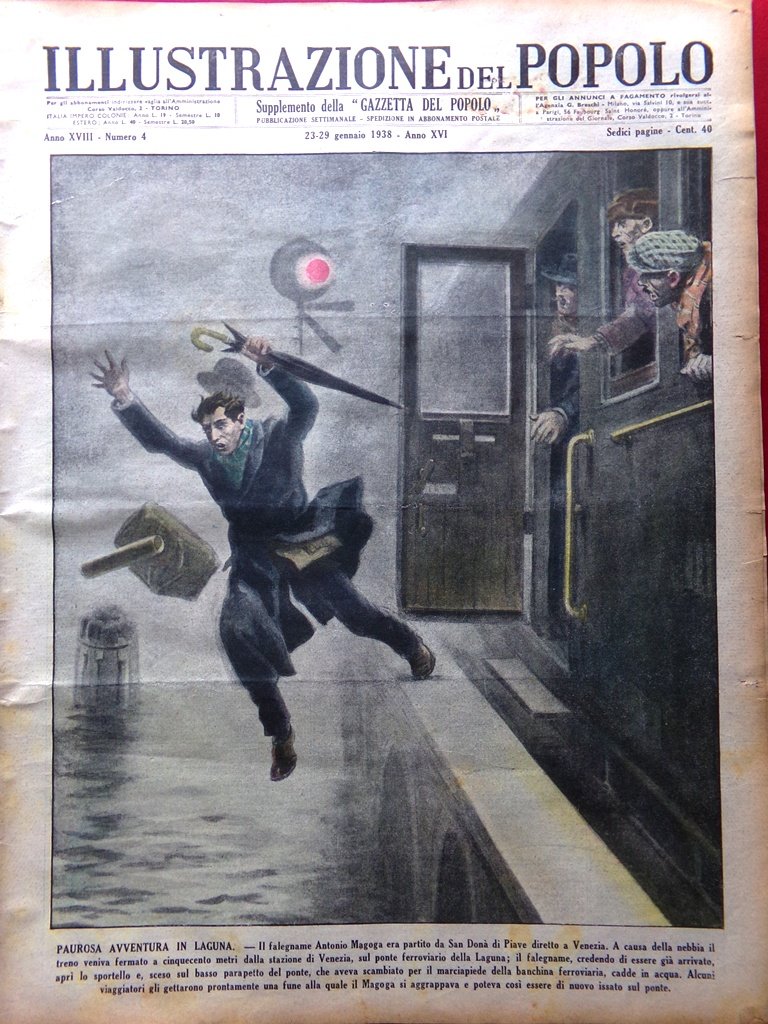 Illustrazione del Popolo 23 Gennaio 1938 Kai-shek Ascari De Sica … | Immagine principale