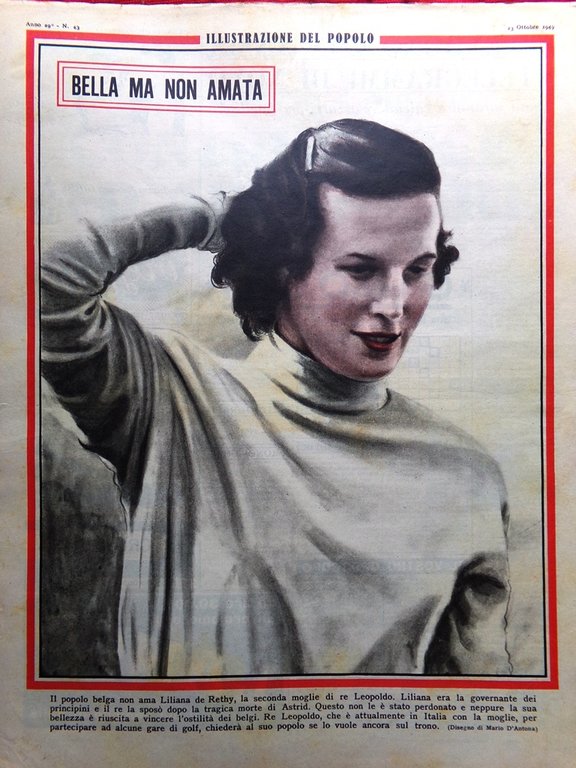 Illustrazione del Popolo 23 Ottobre 1949 Sacco Vanzetti Eroi Ignoto …