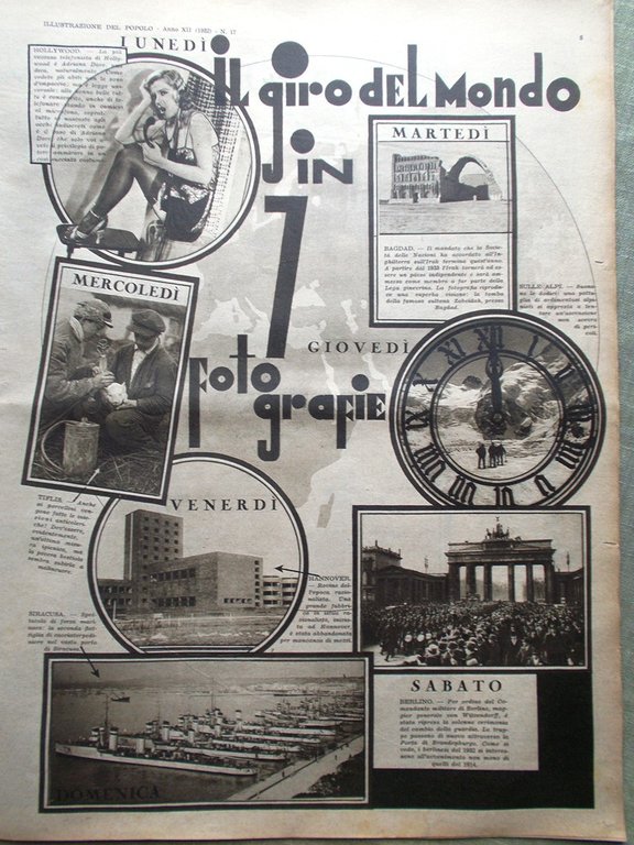 Illustrazione del Popolo 24 Aprile 1932 Faust Natale Roma Mosca …