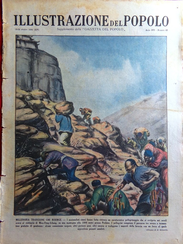 Illustrazione del Popolo 24 Ottobre 1936 East End Gombos Nuvolari …