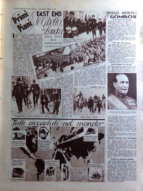 Illustrazione del Popolo 24 Ottobre 1936 East End Gombos Nuvolari …