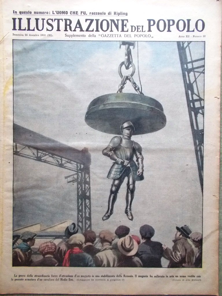 Illustrazione del Popolo 25 Dicembre 1932 Natale Regalo Lotterie Amanti …