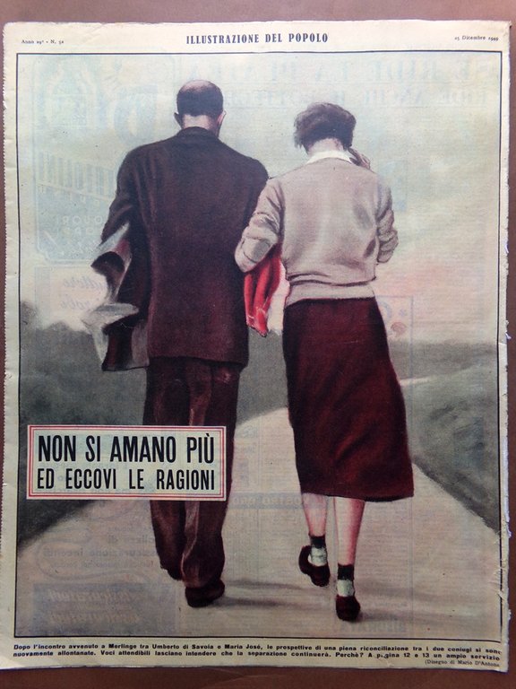 Illustrazione del Popolo 25 Dicembre 1949 Natale Storia d'Italia Del …