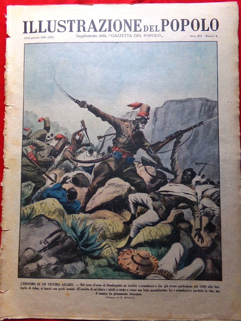 Illustrazione del Popolo 25 Gennaio 1936 Morte John Gilbert Roosevelt …