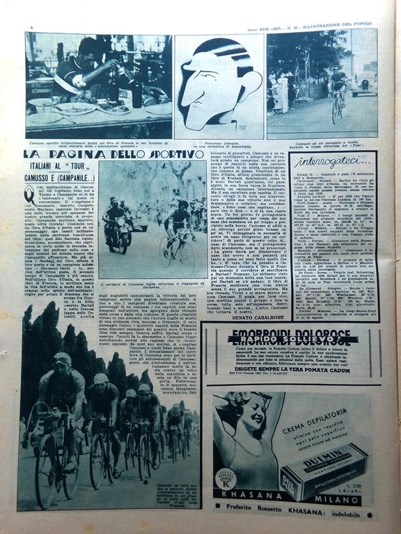 Illustrazione del Popolo 25 Luglio 1937 Morte Guglielmo Marconi Paraffina …